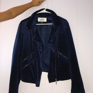 Belle Badgley Mischka velvet teal jacket